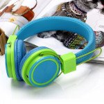 Wholesale Perfect Sound Stereo Headphone with Mic (Blue Green)